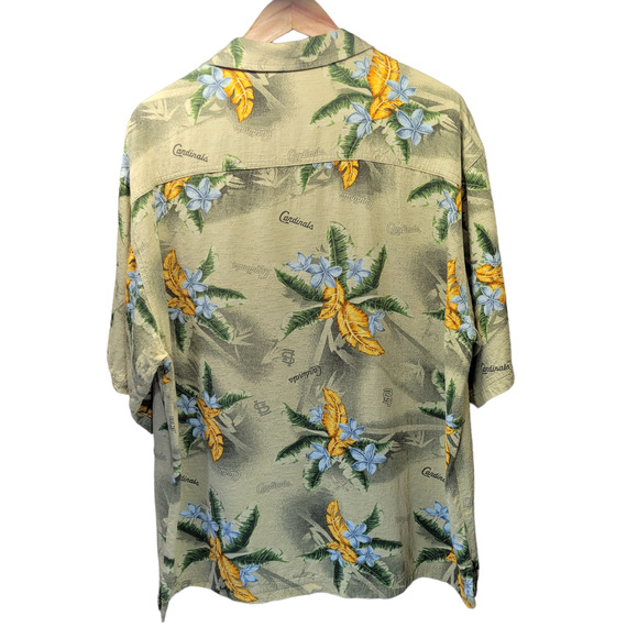 St. Louis Cardinals Floral Hawaiian MLB Genuine Button Up Shirt Size Large - Picture 6 of 7